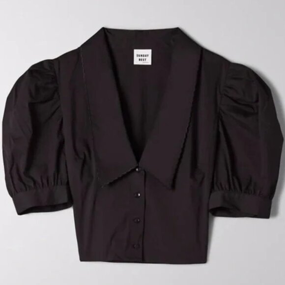 Sunday Best Aritzia New Solitaire puff sleeve blouse - Picture 2 of 6
